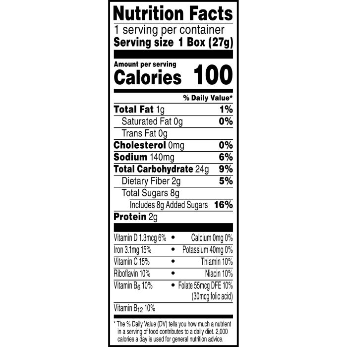 Fruit loops nutrition facts