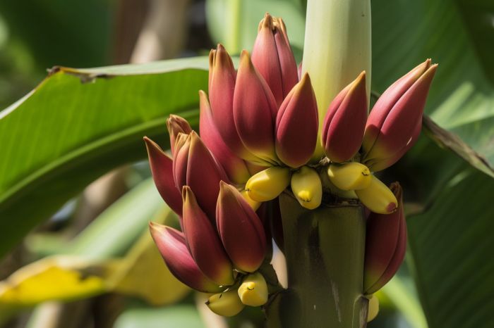 Does a banana plant have flowers