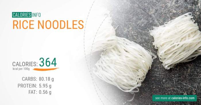 Rice noodles nutrition facts